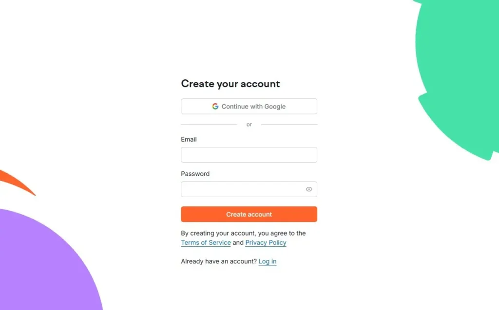 SEMrush Signup Page