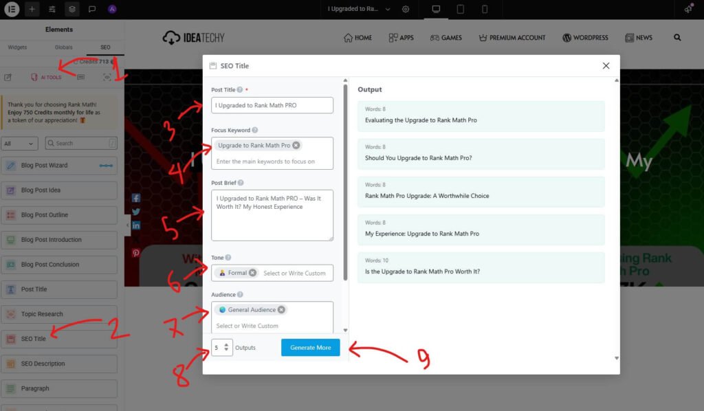 Create a blog SEO title