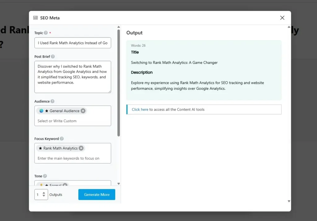Content Optimization Using Content AI